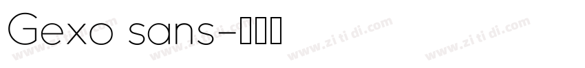 Gexo sans字体转换